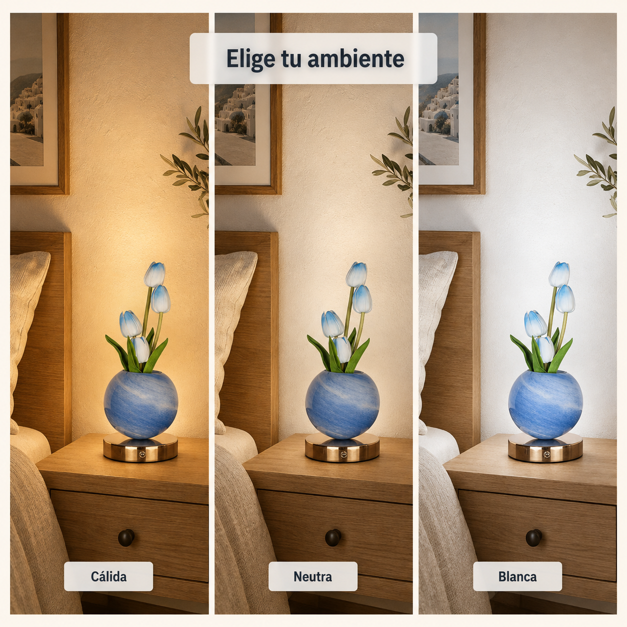 Lámpara de Tulipanes sin Cables